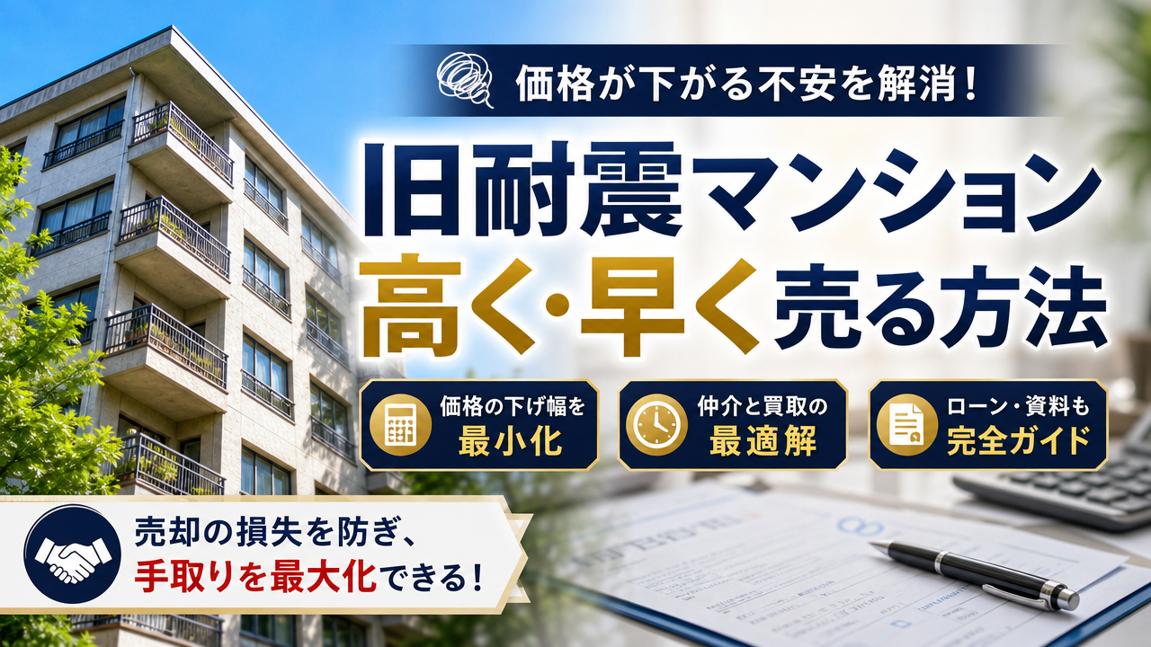 旧耐震のマンションを売却は可能?価格の下げ幅や仲介と買取の最適解を徹底解説