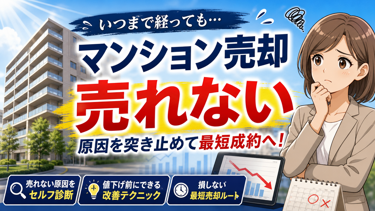 マンション売却が売れない場合の原因と対策!値下げ基準や業者見直しで最短成約を目指そう