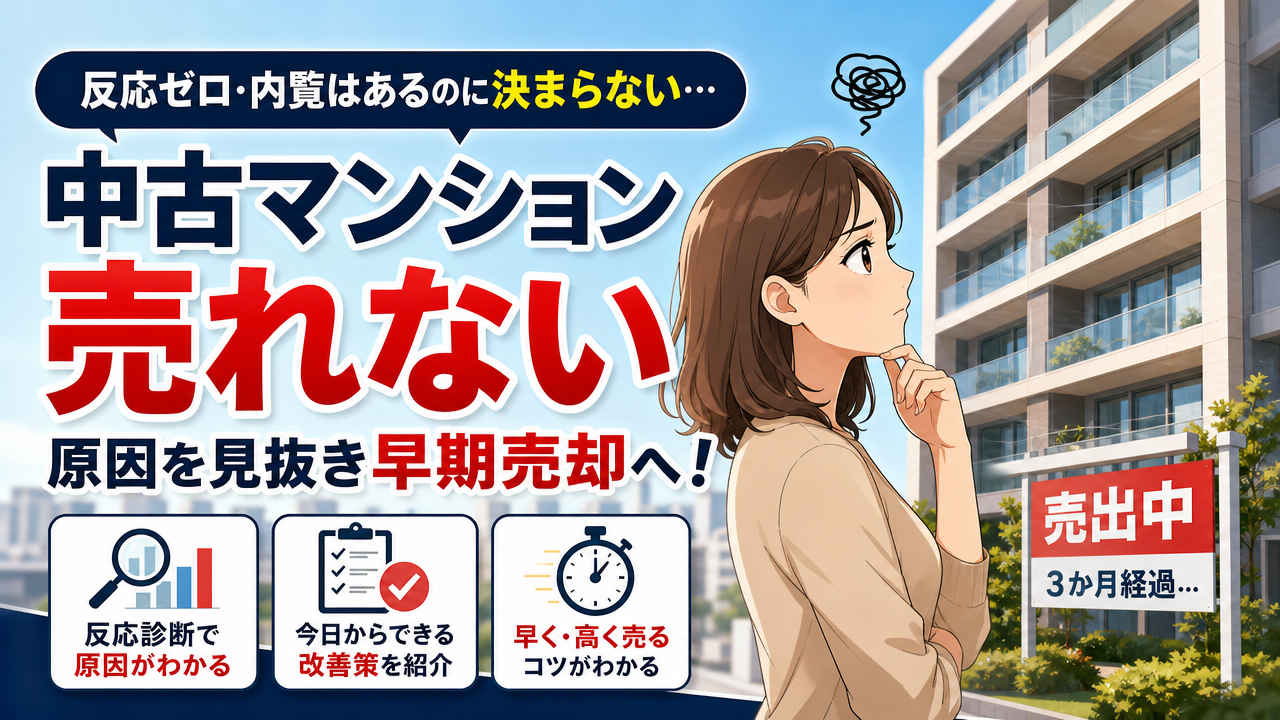 マンション中古が売れないときの原因と対策で反応別診断から早期売却を実現