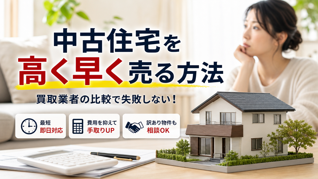 中古住宅と買取業者の比較で高く早く売るコツ!選び方や相場を徹底解説