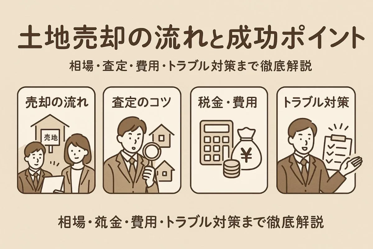 土地売却の流れと基礎知識を徹底解説！相場や査定のコツ・税金費用からトラブル対策まで成功のポイント満載
