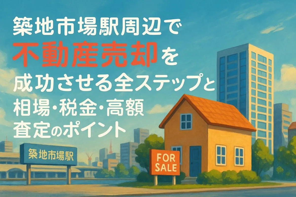 築地市場駅周辺で不動産売却を成功させる全ステップと相場・税金・高額査定のポイント