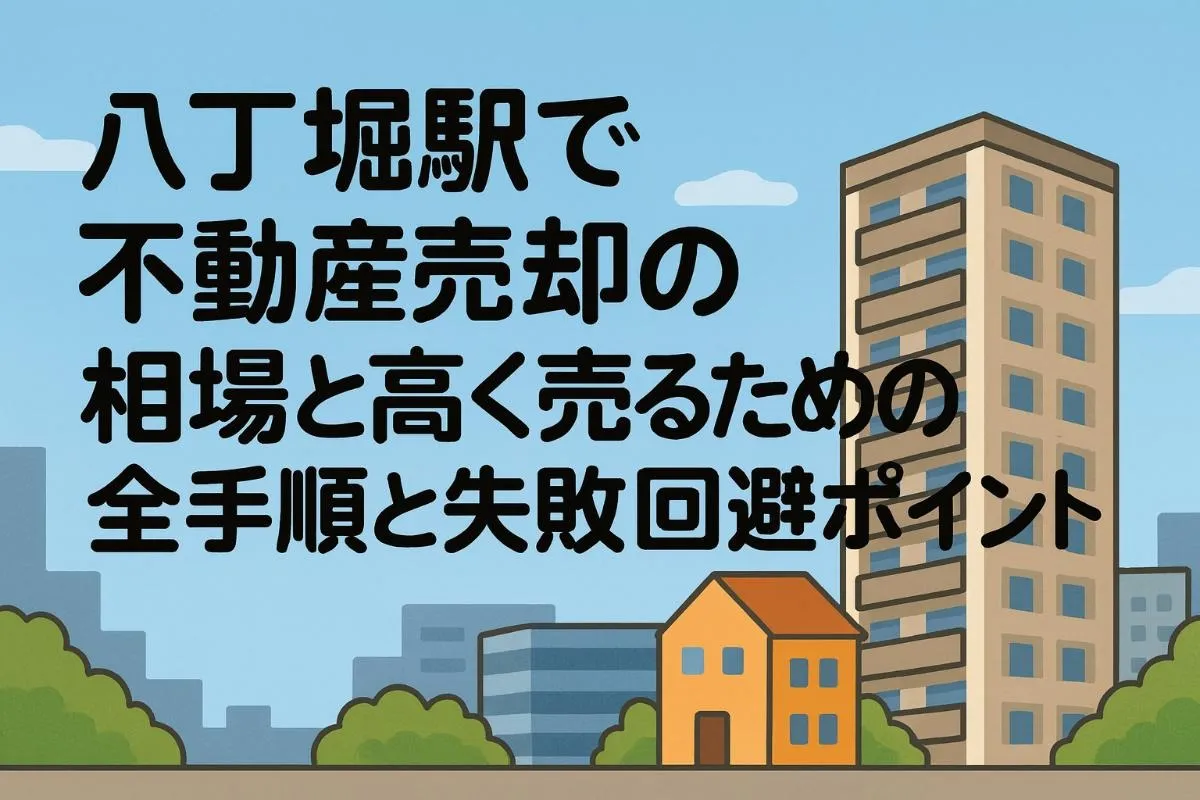 八丁堀駅で不動産売却の相場と高く売るための全手順と失敗回避ポイント