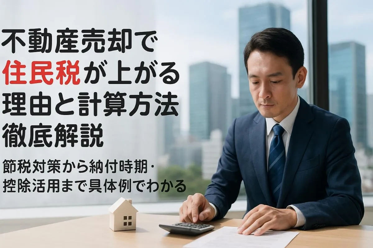 不動産売却で住民税が上がる理由と計算方法徹底解説｜節税対策から納付時期・控除活用まで具体例でわかる