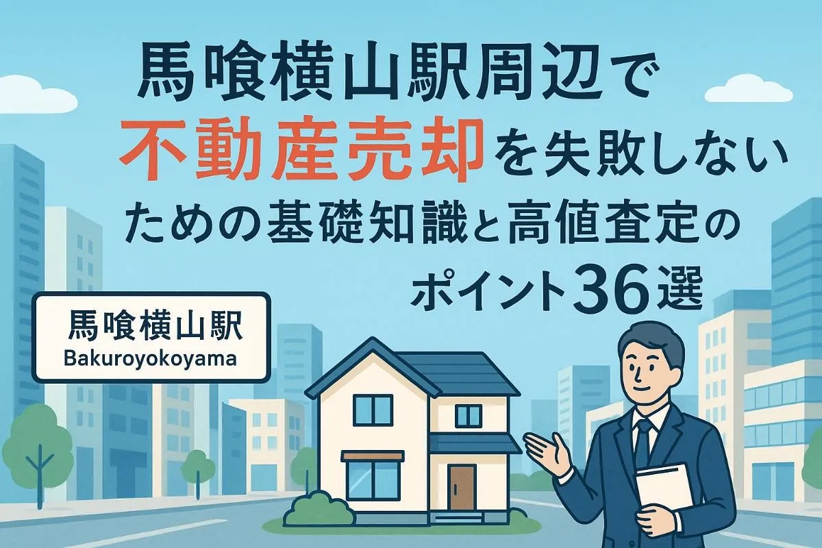 馬喰横山駅周辺で不動産売却を失敗しないための基礎知識と高値査定のポイント36選