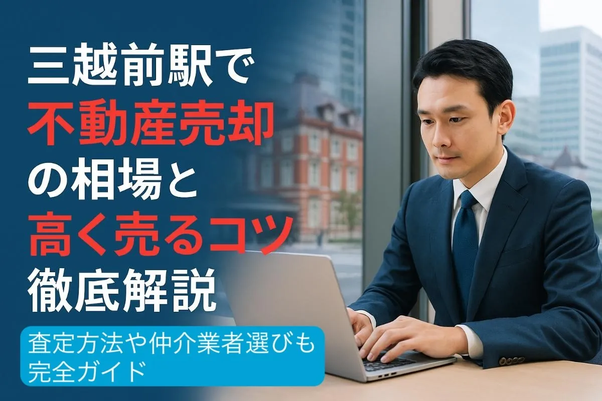 三越前駅で不動産売却の相場と高く売るコツ徹底解説｜査定方法や仲介業者選びも完全ガイド
