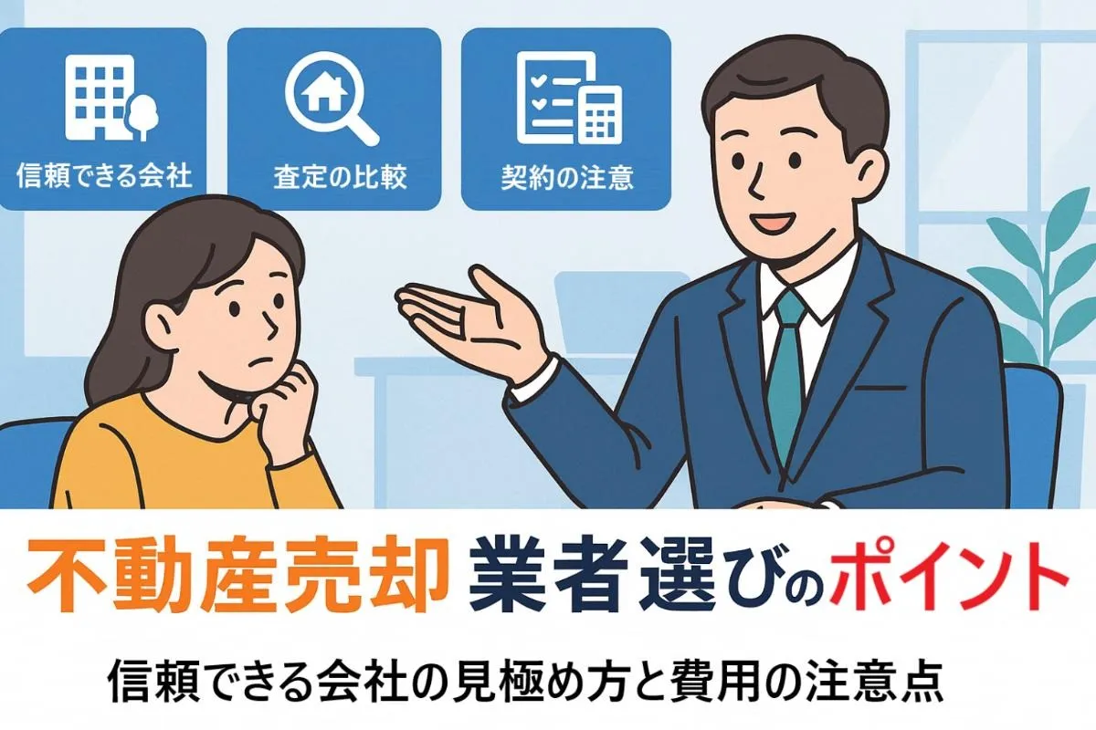 不動産売却業者選びのポイントを解説｜失敗しない基礎知識と比較ガイド｜信頼できる会社の見極め方と費用の注意点
