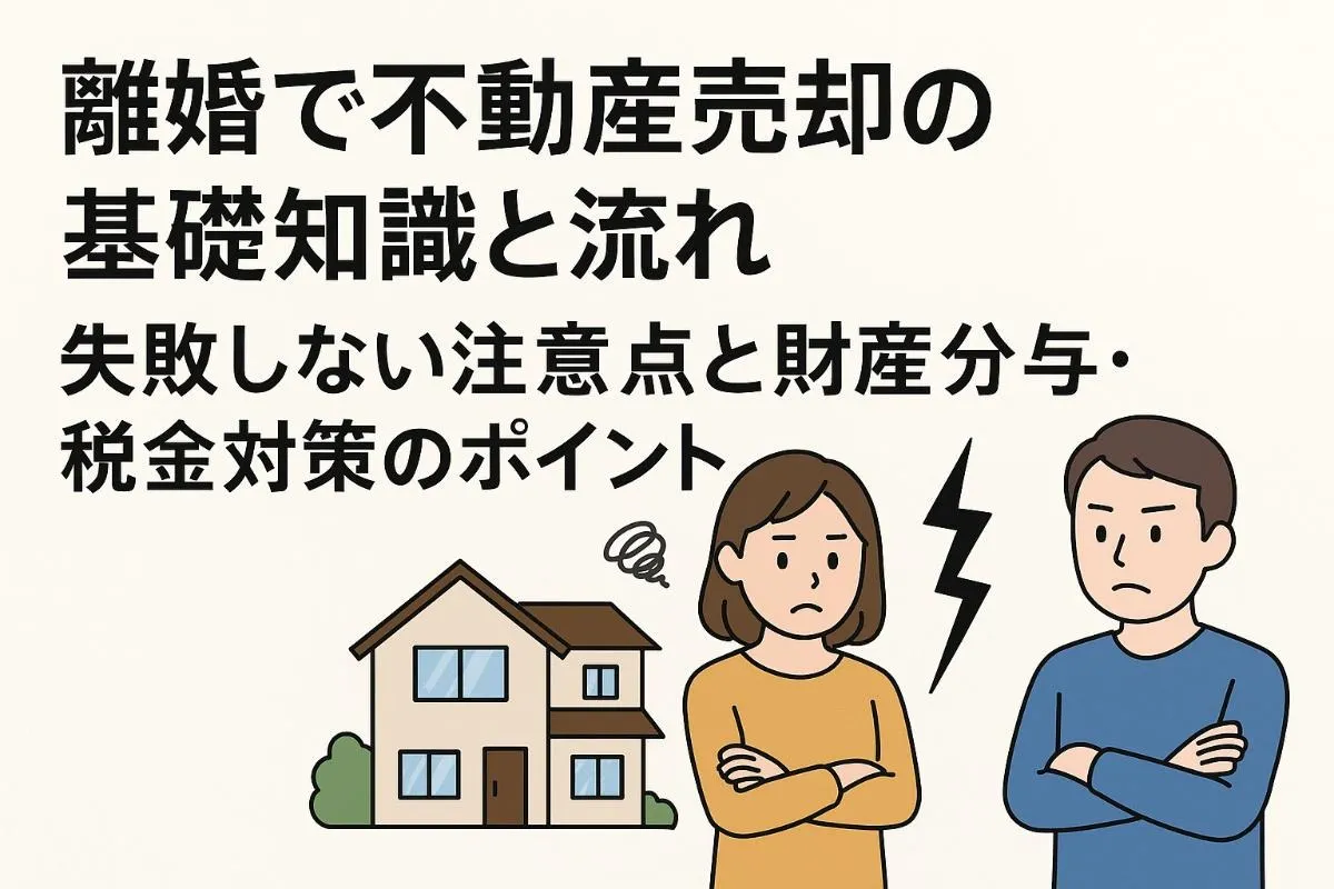 離婚で不動産売却の基礎知識と流れ｜失敗しない注意点と財産分与・税金対策のポイント