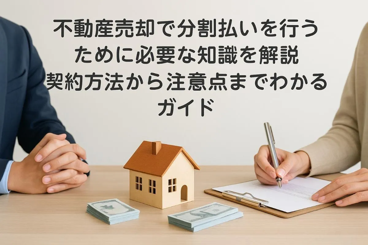 不動産売却で分割払いを行うために必要な知識を解説・契約方法から注意点までわかるガイド