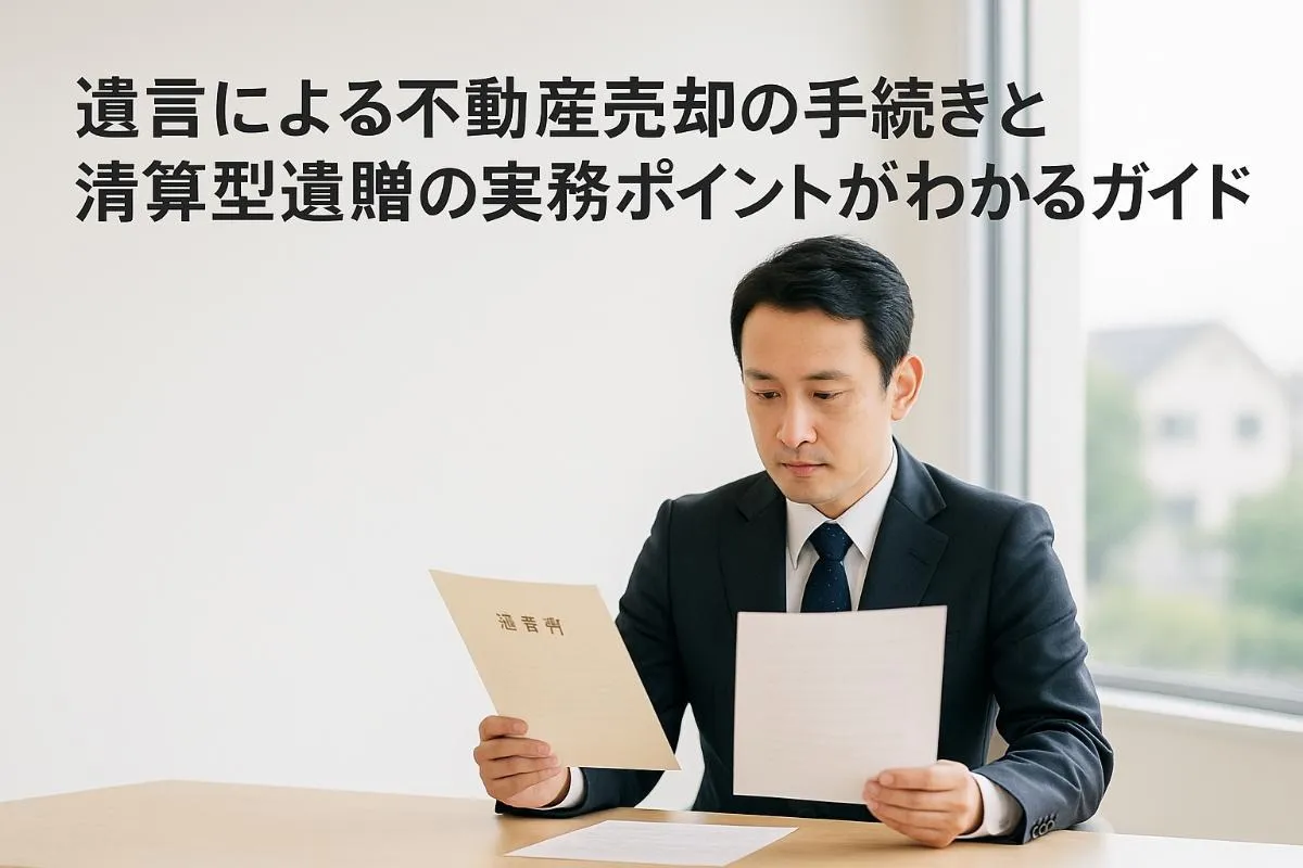 遺言による不動産売却の手続きと清算型遺贈の実務ポイントがわかるガイド