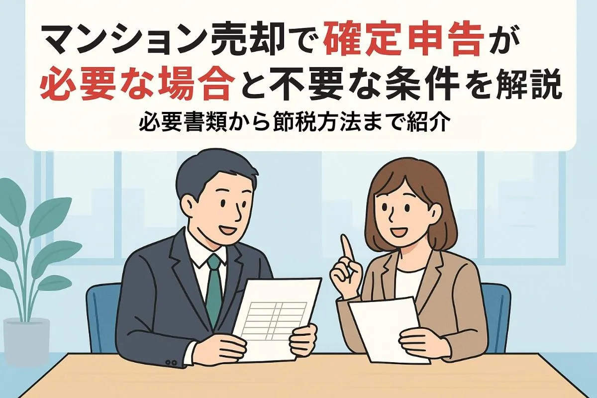 マンション売却で確定申告が必要な場合と不要な条件を解説｜必要書類から節税方法まで紹介