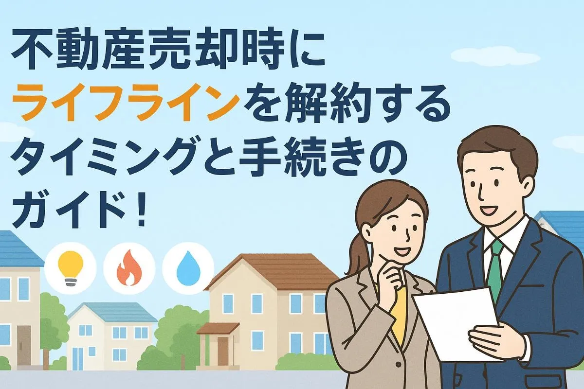 不動産売却時にライフラインを解約するタイミングと手続きのガイド！