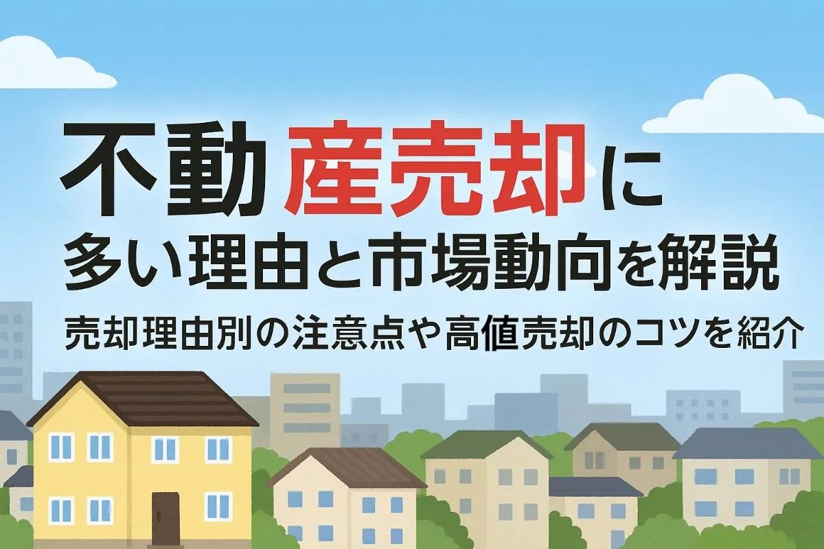 不動産売却に多い理由と市場動向を解説｜売却理由別の注意点や高値売却のコツを紹介！
