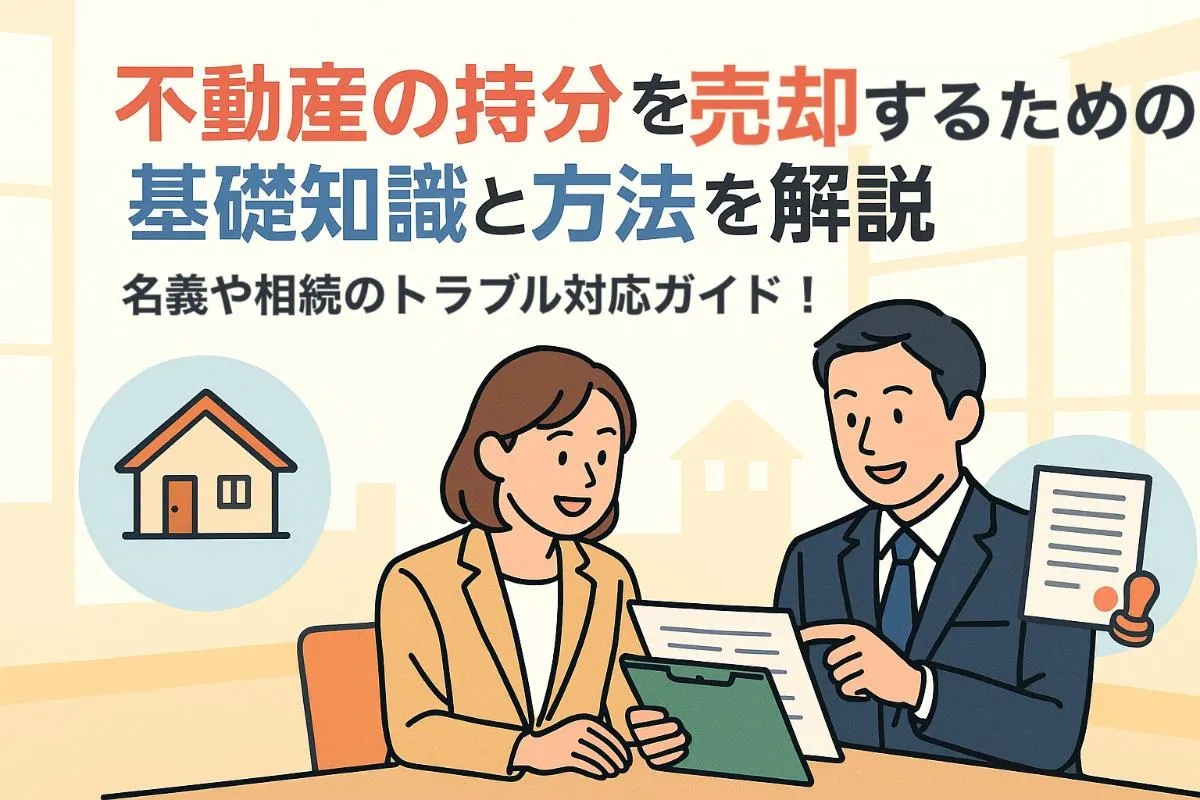 不動産の持分を売却するための基礎知識と方法を解説｜名義や相続のトラブル対応ガイド！