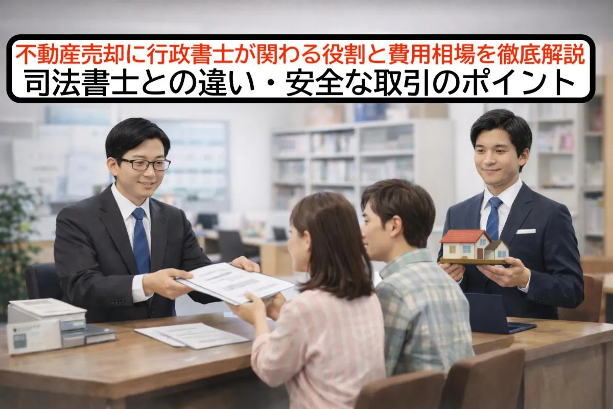不動産売却に行政書士が関わる役割と費用相場を徹底解説｜司法書士との違い・安全な取引のポイント