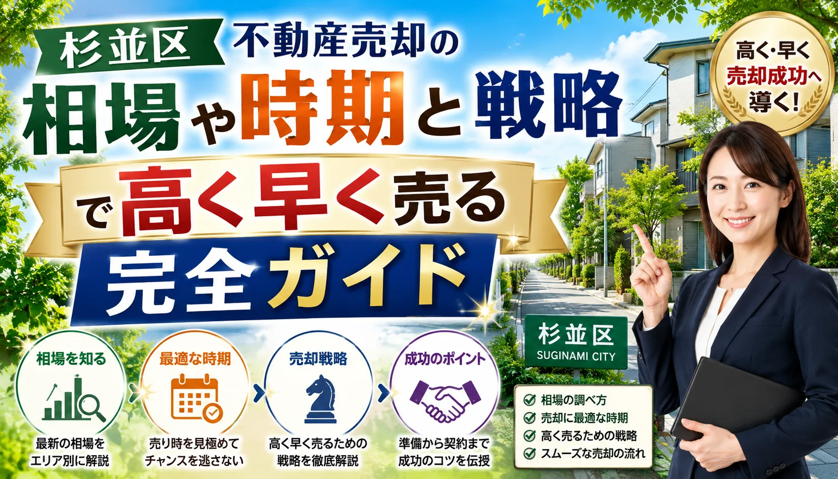 杉並区不動産売却の相場や時期と戦略で高く早く売る完全ガイド