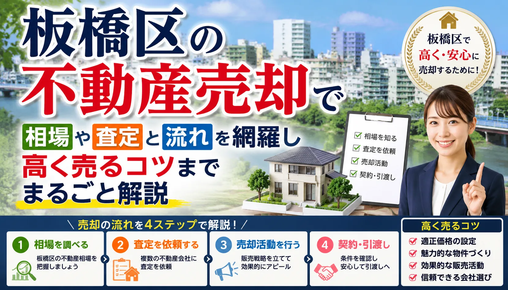 板橋区の不動産売却で相場や査定と流れを網羅し高く売るコツまでまるごと解説