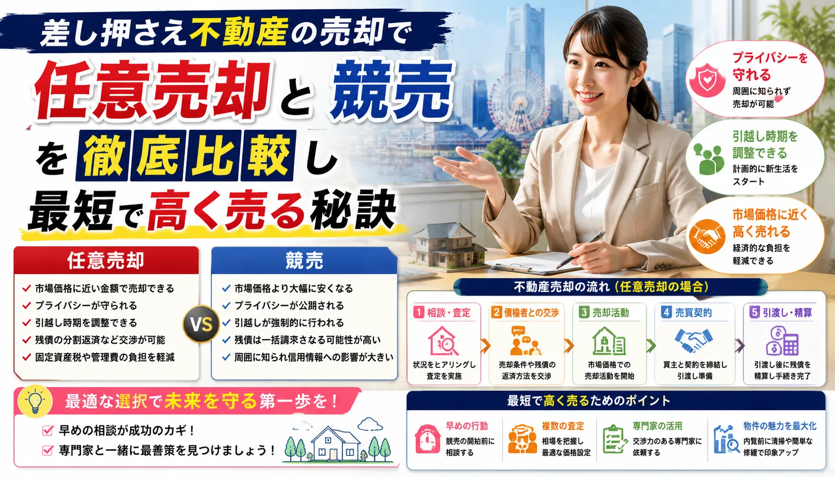 差し押さえ不動産の売却で任意売却と競売を徹底比較し最短で高く売る秘訣