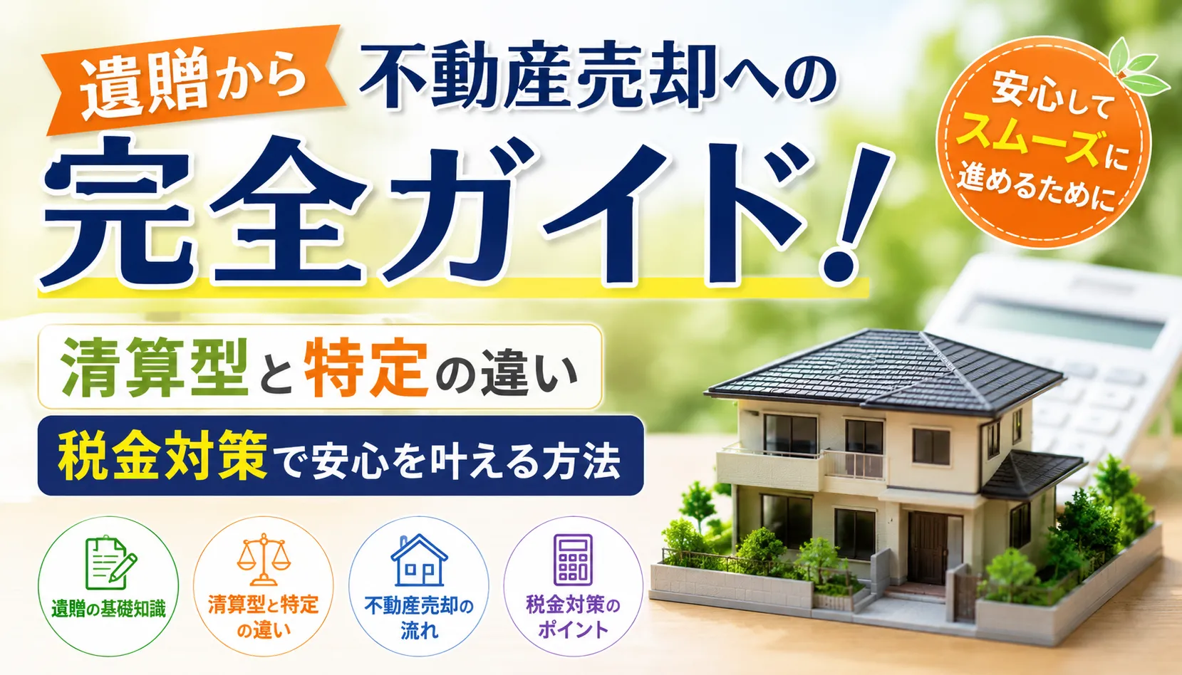 遺贈から不動産売却への完全ガイド！清算型と特定の違いや税金対策で安心を叶える方法