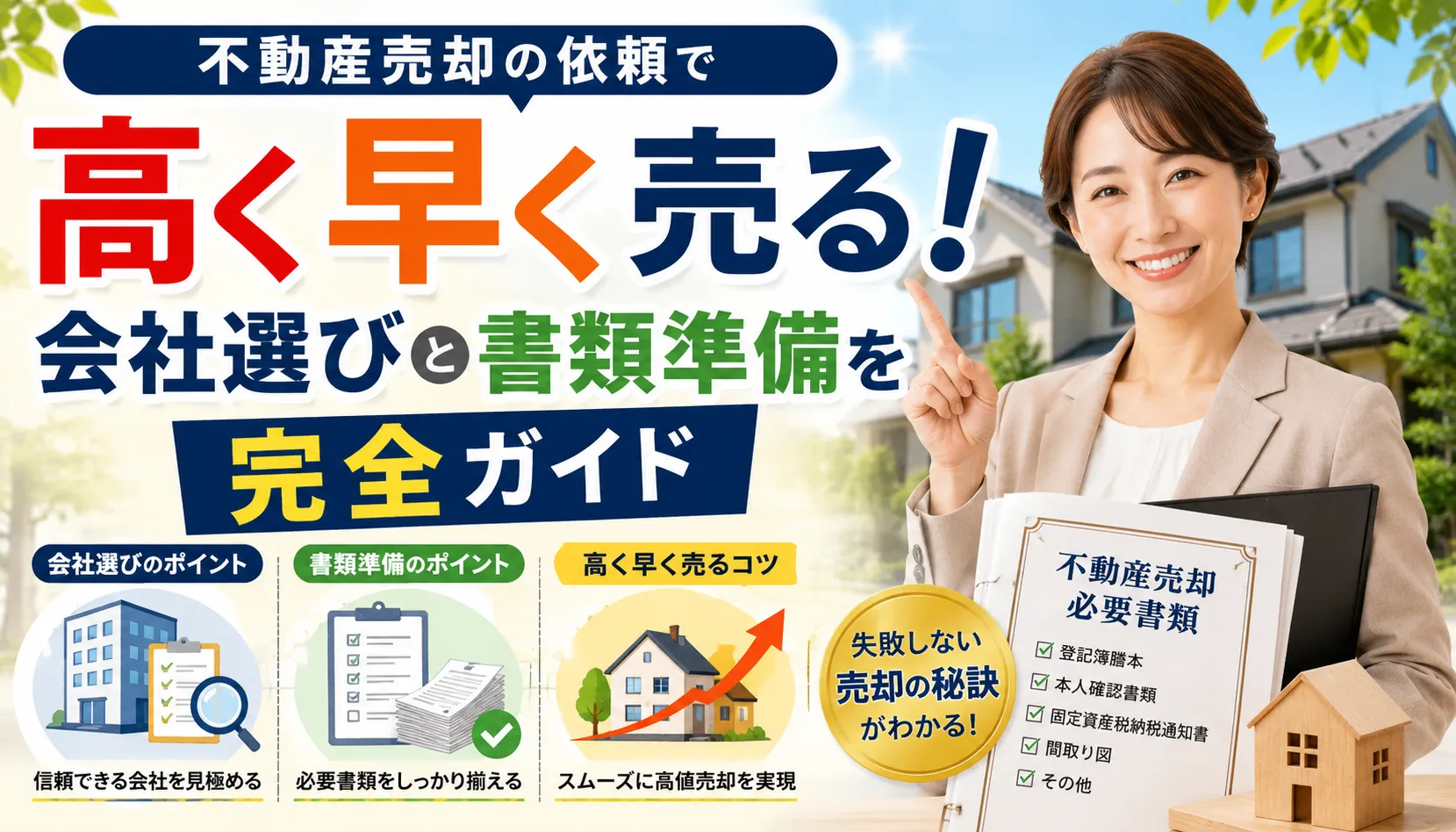 不動産売却の依頼で高く早く売る!会社選びと書類準備を完全ガイド