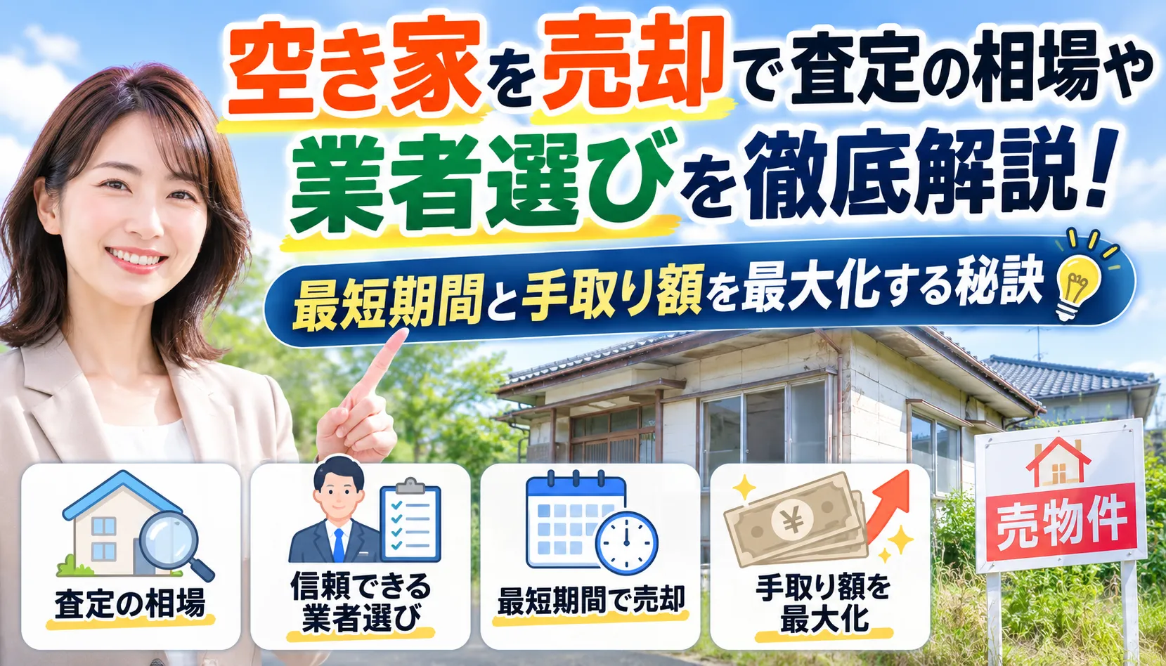 空き家を売却で査定の相場や業者選びを徹底解説!最短期間と手取り額を最大化する秘訣