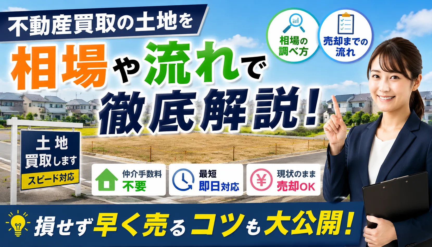 不動産買取の土地を相場や流れで徹底解説!損せず早く売るコツも大公開