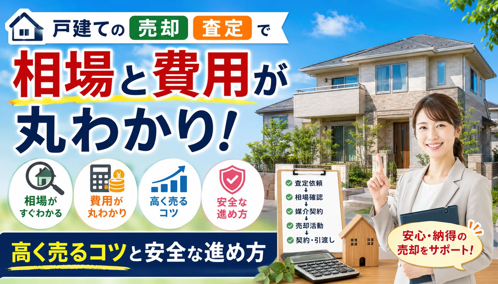 戸建ての売却や査定で相場と費用が丸わかり!高く売るコツと安全な進め方