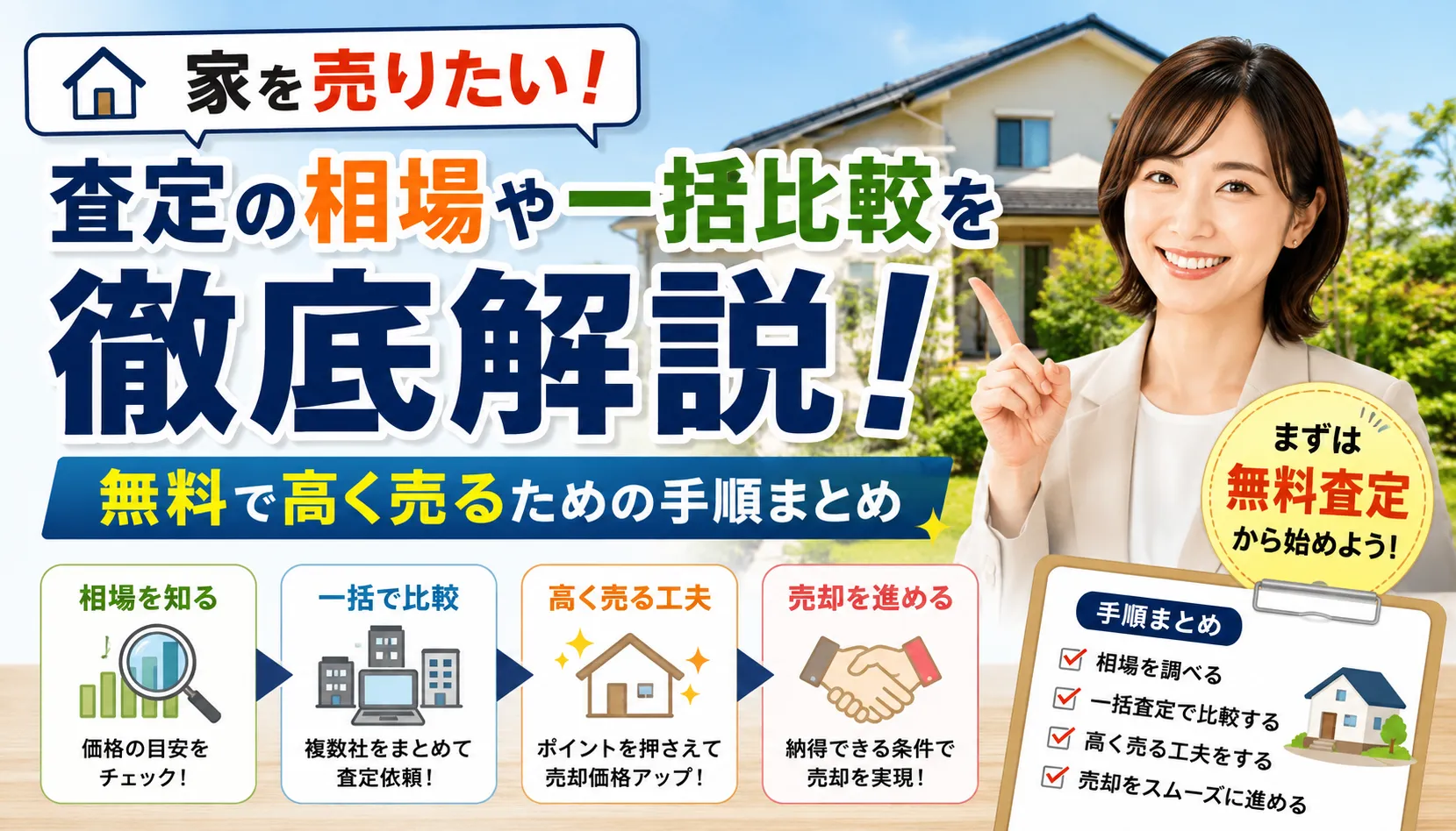 家を売りたい査定の相場や一括比較を徹底解説！無料で高く売るための手順まとめ