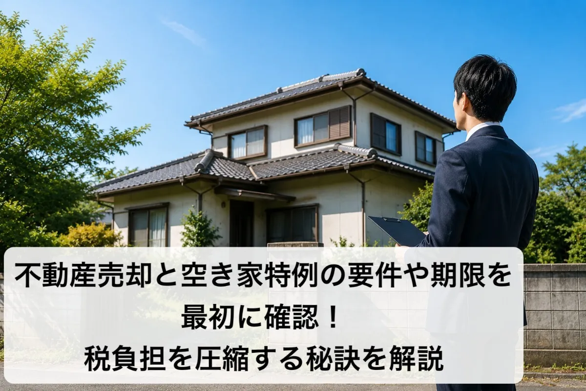 不動産売却と空き家特例の要件や期限を最初に確認!税負担を圧縮する秘訣を解説
