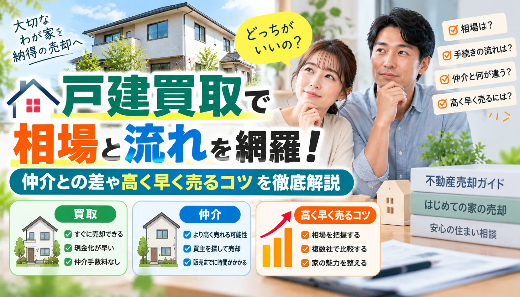 戸建買取で相場と流れを網羅!仲介との差や高く早く売るコツを徹底解説