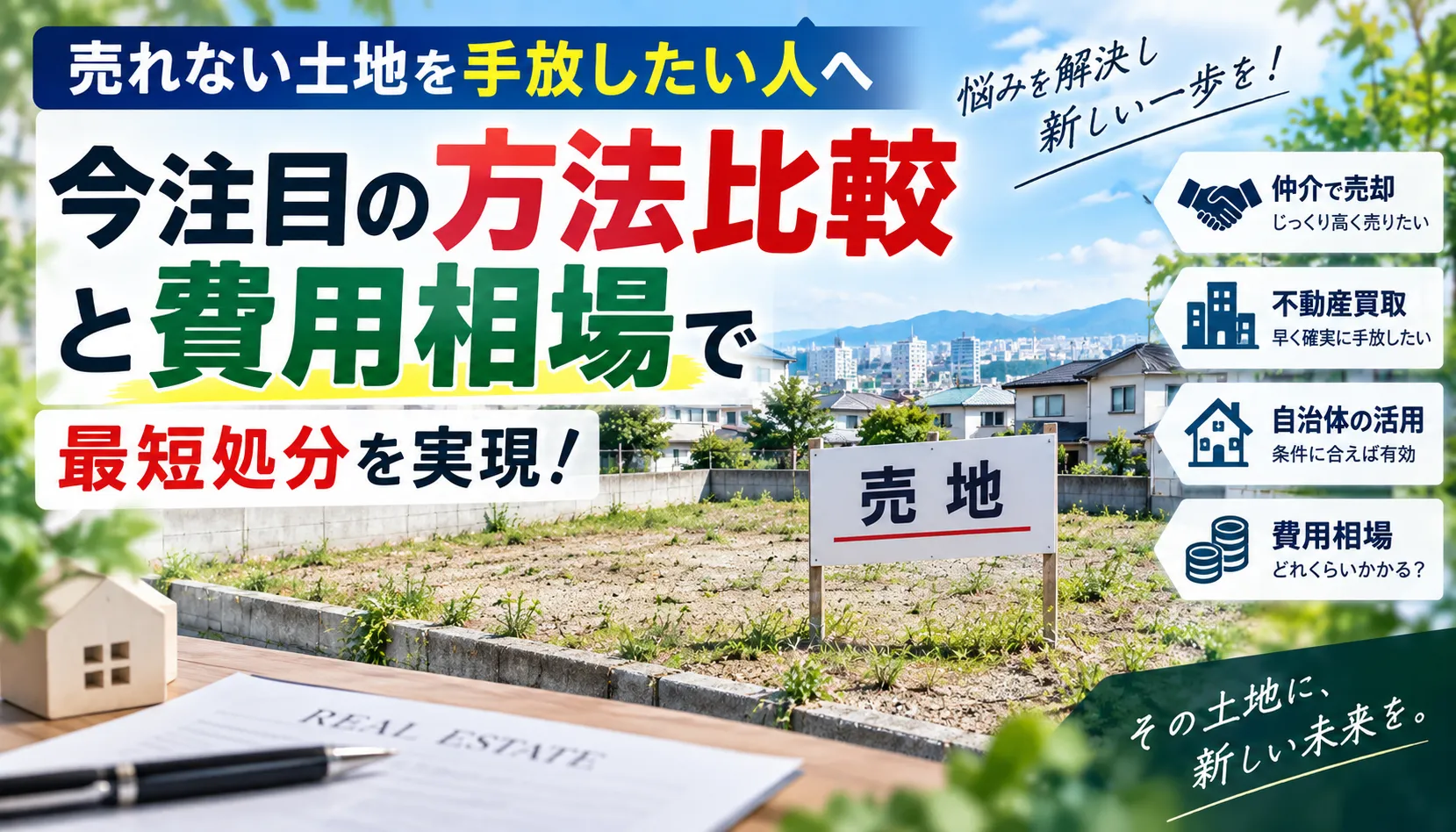売れない土地を手放したい人へ今注目の方法比較と費用相場で最短処分を実現!