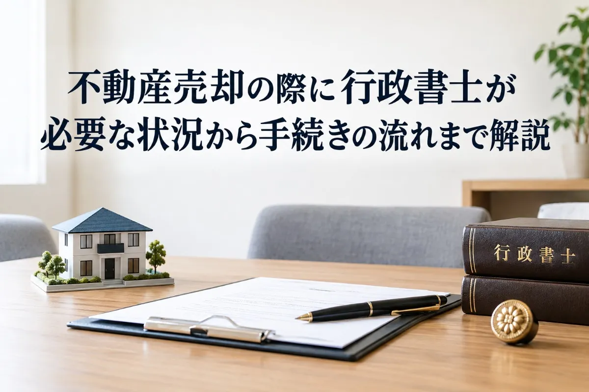 不動産売却の際に行政書士が必要な状況から手続きの流れまで解説