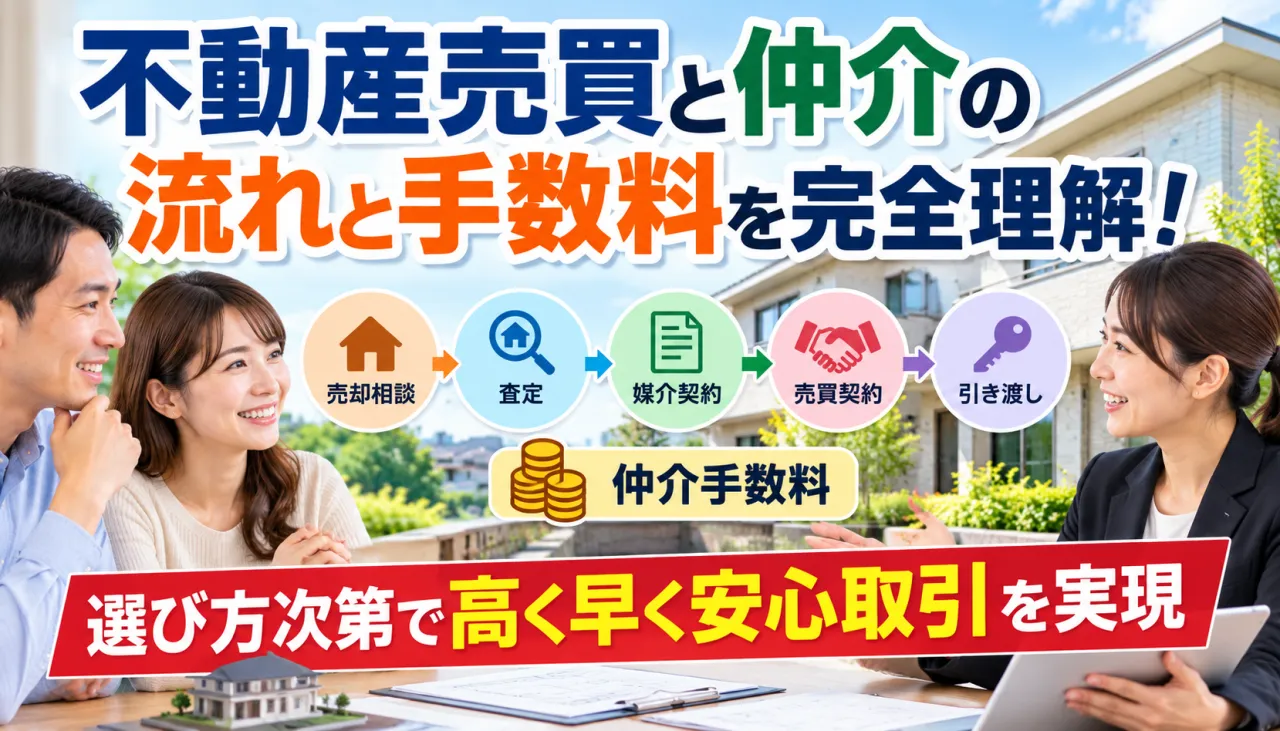 不動産売買と仲介の流れと手数料を完全理解！選び方次第で高く早く安心取引を実現
